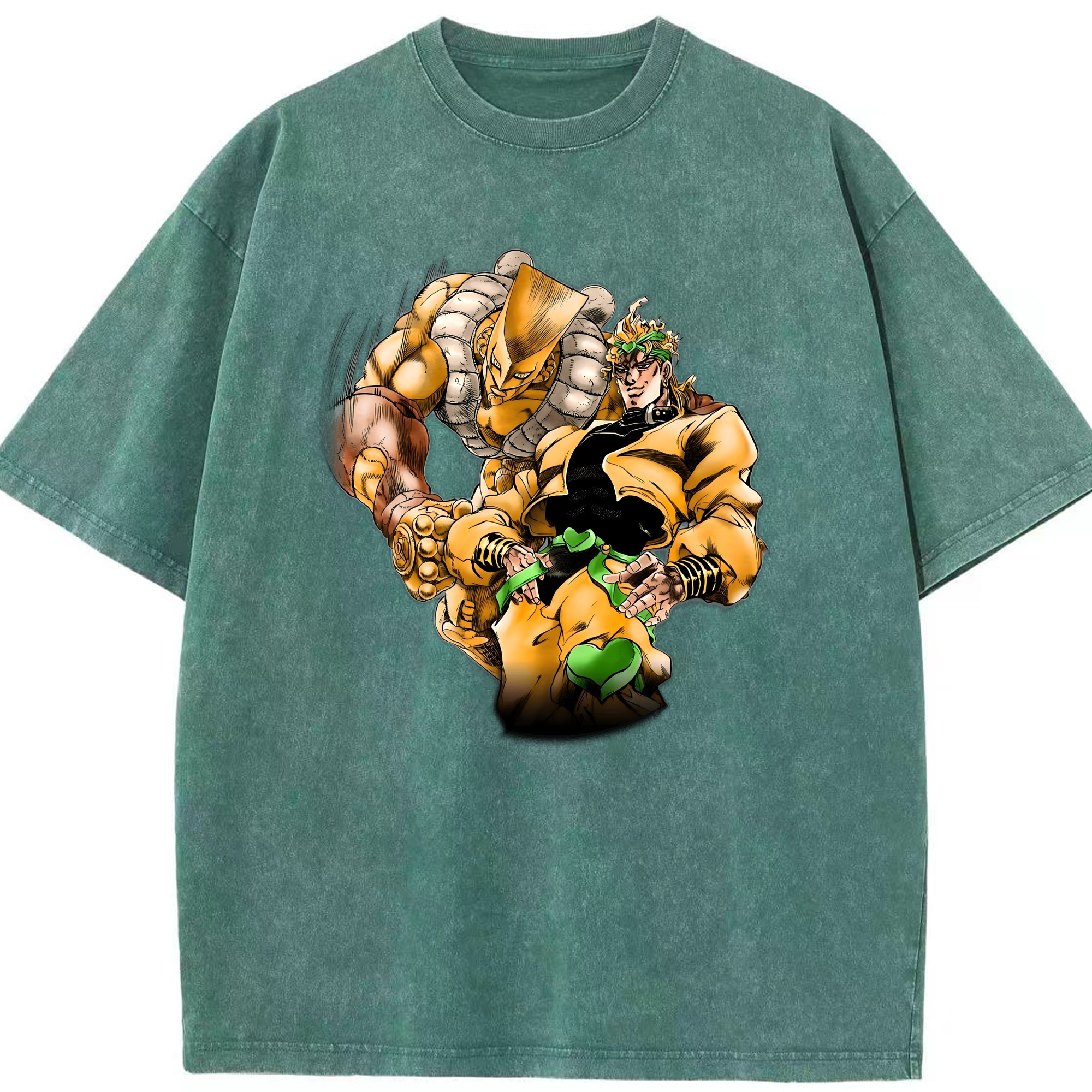 （画像用） ジョジョの奇妙な冒険 ディオ?ブランドー JoJo's Bizarre Adventure Dio Brando 綿100% ヴィンテージ風 半袖Tシャツ（フロントプリント）